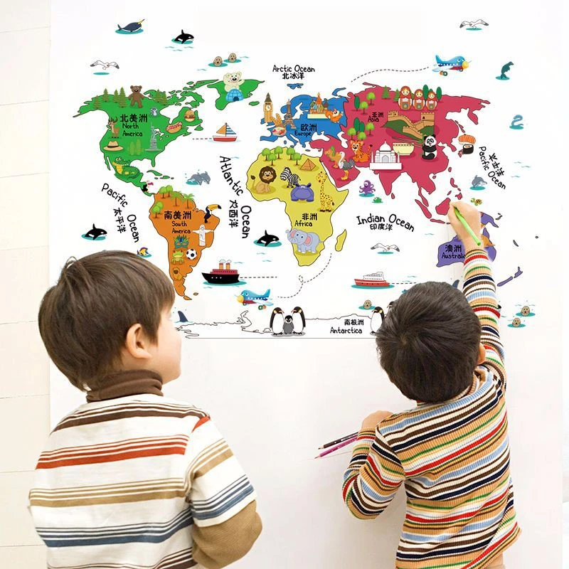 

wall stickers home decor World map bts poster wall stickers home decor living room Vinyl kids room decoration large wall sticker