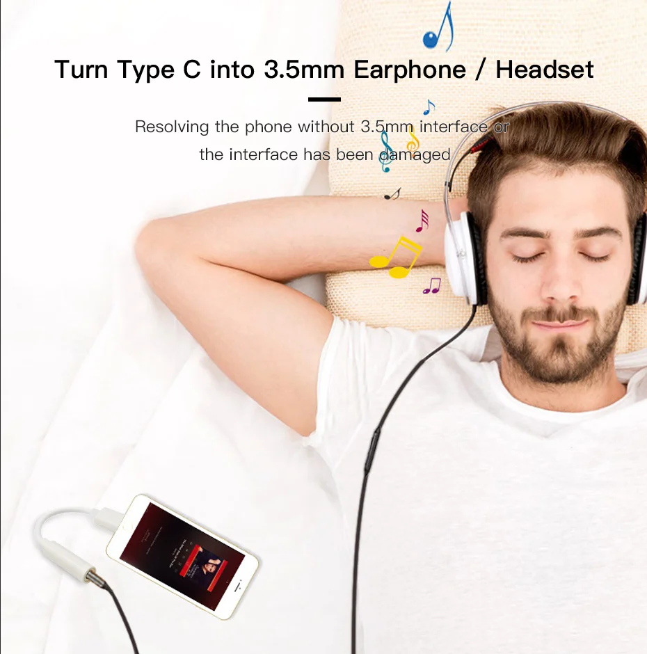 Aux аудио кабель Usb Type C к разъему 3 5 мм адаптер для наушников конвертер Xiaomi Mi6 Mi8 Mi9 SE