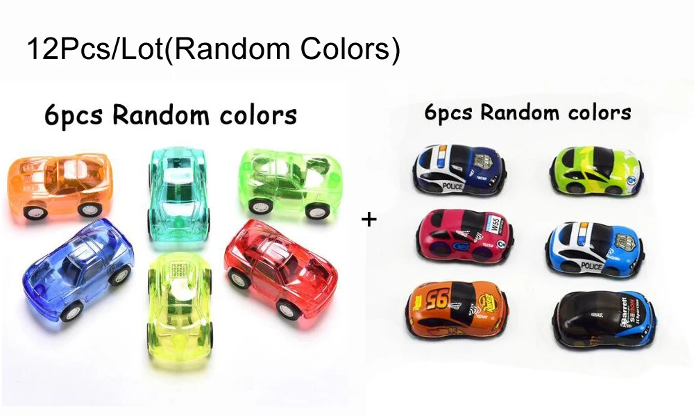 12Pcs/6Pcs Pull Back Car Toys Car Children Racing Car Baby Mini Cars Cartoon Pull Back Bus Truck Kids Toys Children Boy Gift GYH 7