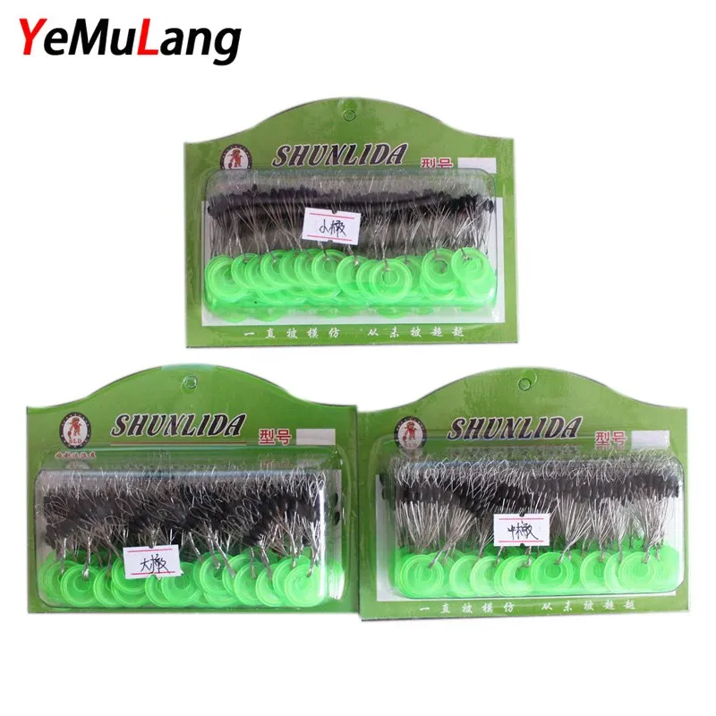 YeMuLang 100 шт/кор. S/M/L пластиковые вращающиеся рыболовные снасти для ловли карпа