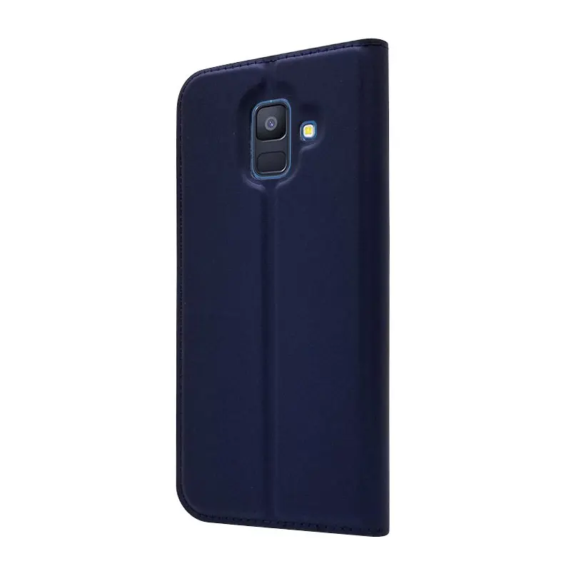 Магнитный чехол для Samsung Galaxy A6 + Plus 2018 кожаный флип бумажника сумка книжка с