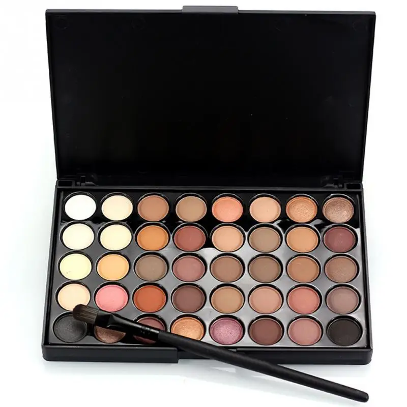 

40 Colors Pearlescent Matte Eye shadow Palette Powder Palette Kit with Eye Shadow Brush Professional Earthy Makeup Contouring #2