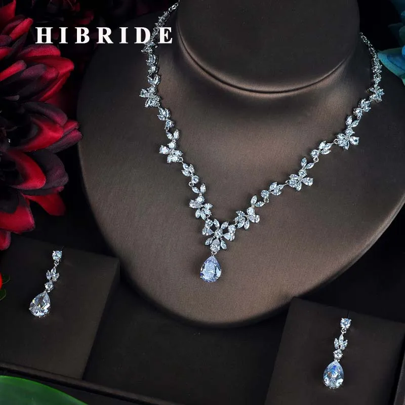 Hibride роскошь бижутерия с цветочным дизайном комплекты для Для женщин Pendientes Mujer Moda 2018 Цепочки и ожерелья серьги Bijoux (украшения своими руками) ... Hibride роскошь бижутерия с цветочным дизайном комплекты для Для женщин Pendientes Mujer Moda 2018 Цепочки и ожерелья серьги Bijoux (украшения своими руками) ...