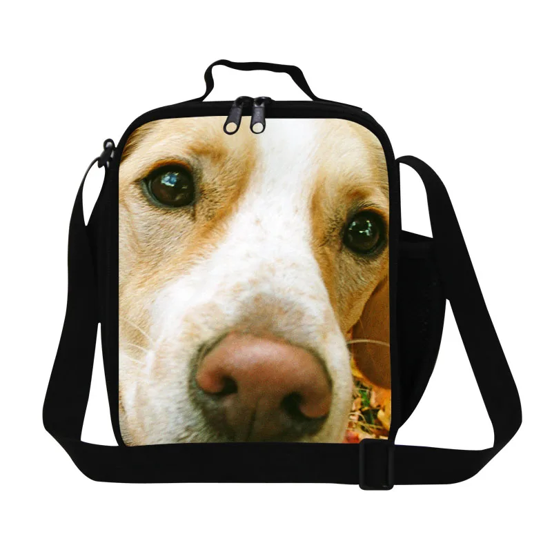 Best животных Собака печати обед мешок для девочек, милый изолированные обед сумки для детей школьного, женская сумка-мессенджер обед контейнер - Цвет: Золотой