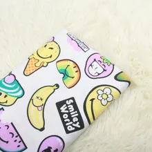 Половина метра мультфильм простая хлопковая ткань с фруктовым принтом, ручной работы DIY одежды платье Детская ткань хлопок A574