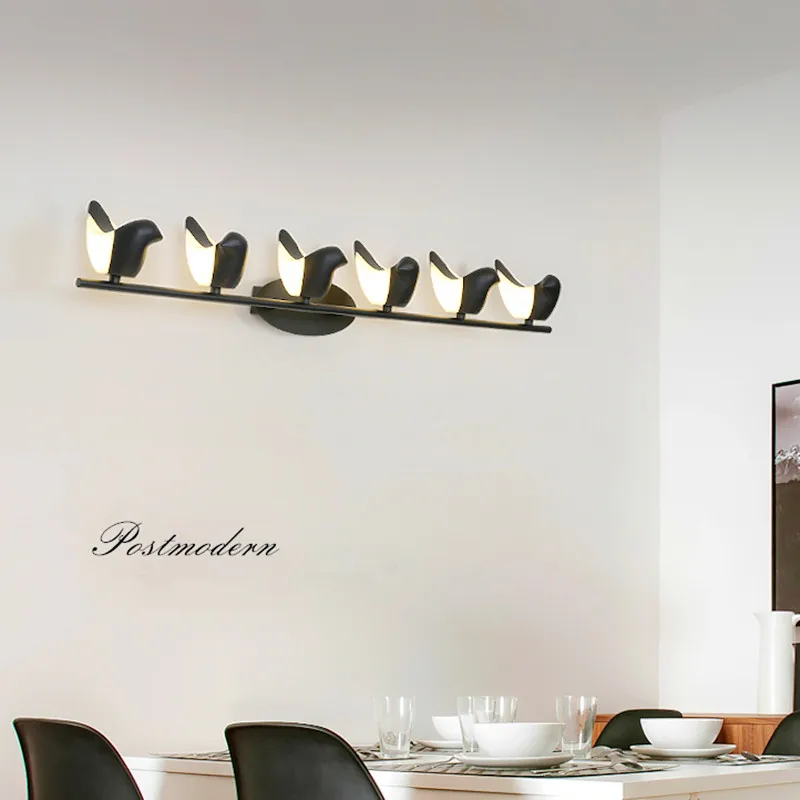 

Modern LED living room sconces Nordic lighting bedroom Wall lights home deco fixtures bird illumination Corridor aisle Wall lamp