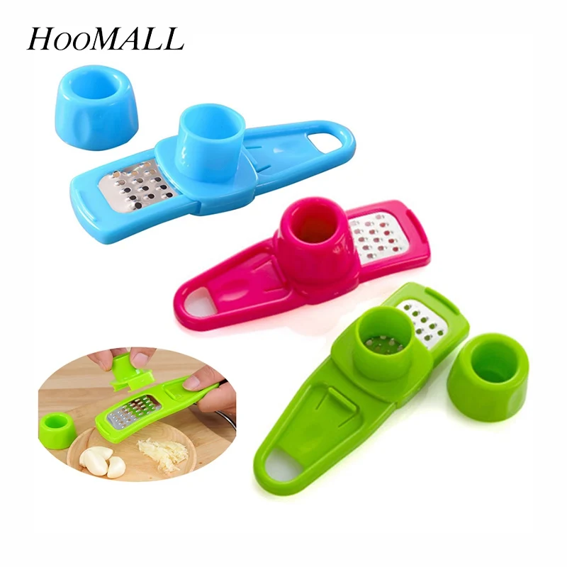 

Hoomall Mini Grinding Grater Planer Slicer Cutter Kitchen Supplies Plastic Garlic Press Multi-functional Grinding Garlic