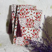 1 шт., эта ткань, ручная работа, винтажные годы, китайский стиль, пасторальная серия, тканевая труба, красные цветы на белом фоне