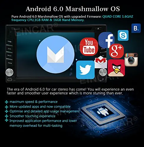 Excellent Android 6.0 Auto Car Radio Stereo 2Din Head Unit Capacitive screen DIN GPS Navigation Mirror link SWC WIFI Support 4G3G DVR OBD2 2