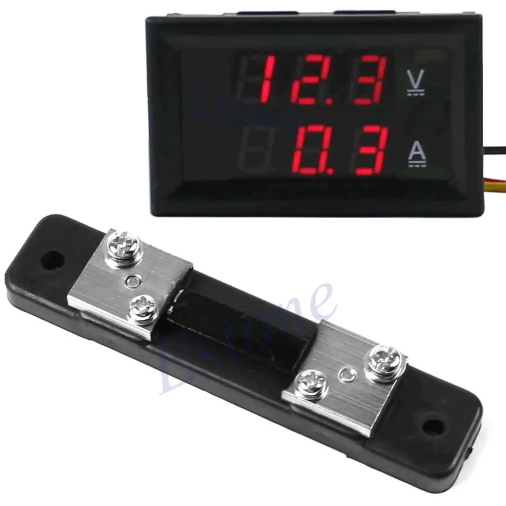 DC 4,5-30 V 0-50A светодиодный цифровой вольтметр Амперметр Напряжение AMP+ Датчик тока шунт