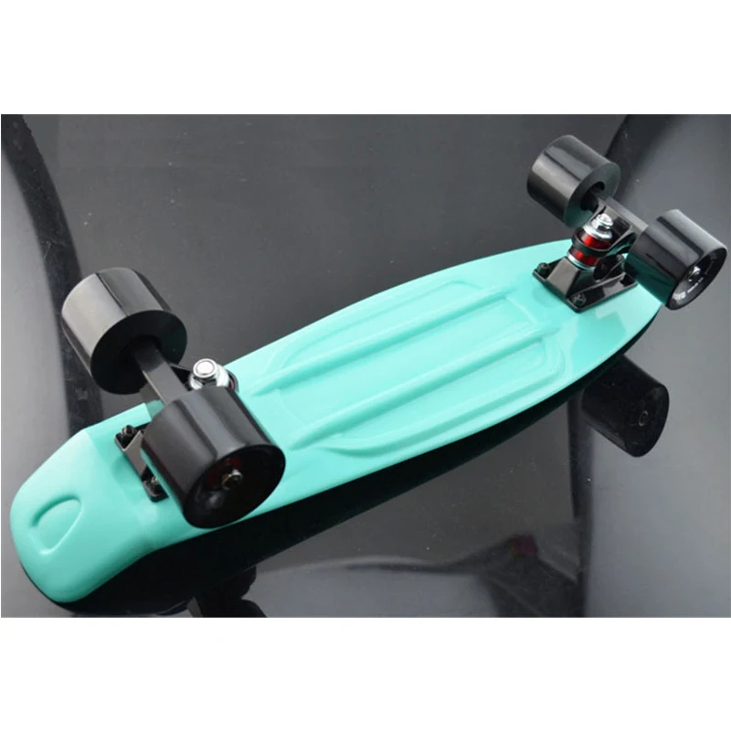

CHI YUAN Mint Plastic Mini Cruiser Skateboard 22" Retro Longboard No Assembly Required Complete Board