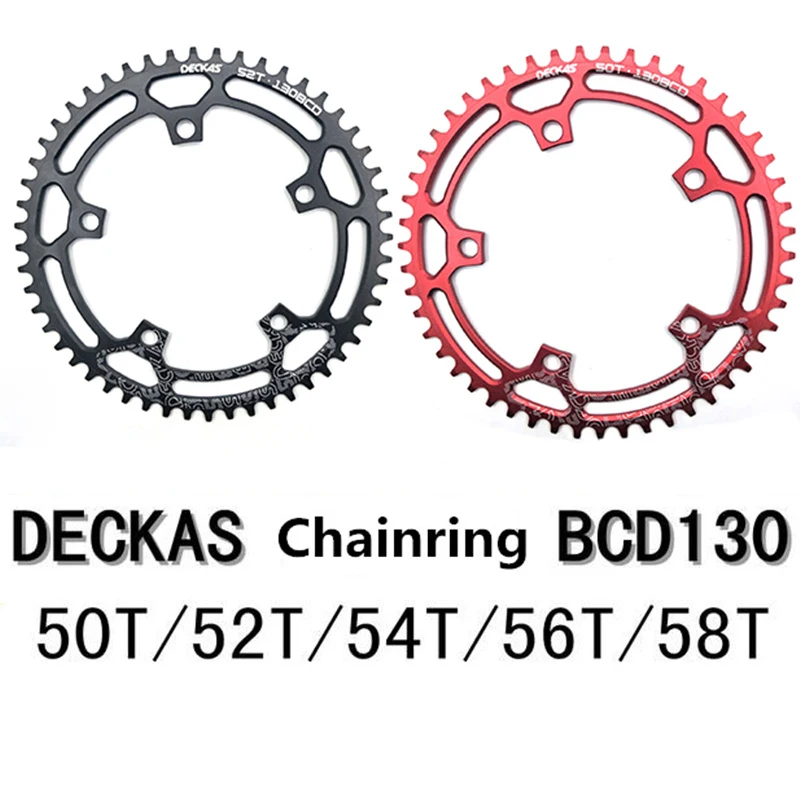 DECKAS круглый 130BCD 50 T/52 T/54 T/56 T/58 T велосипедная цепь MTB велосипед передняя Звездочка шатун пластина BCD 130 мм зубная пластина