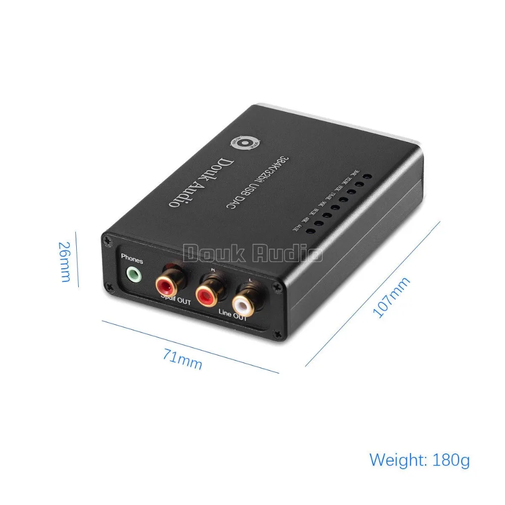 Douk аудио HiFi Mini PCM5102 USB XMOS DAC 384K/32bit расшифрованный усилитель звуковая карта с