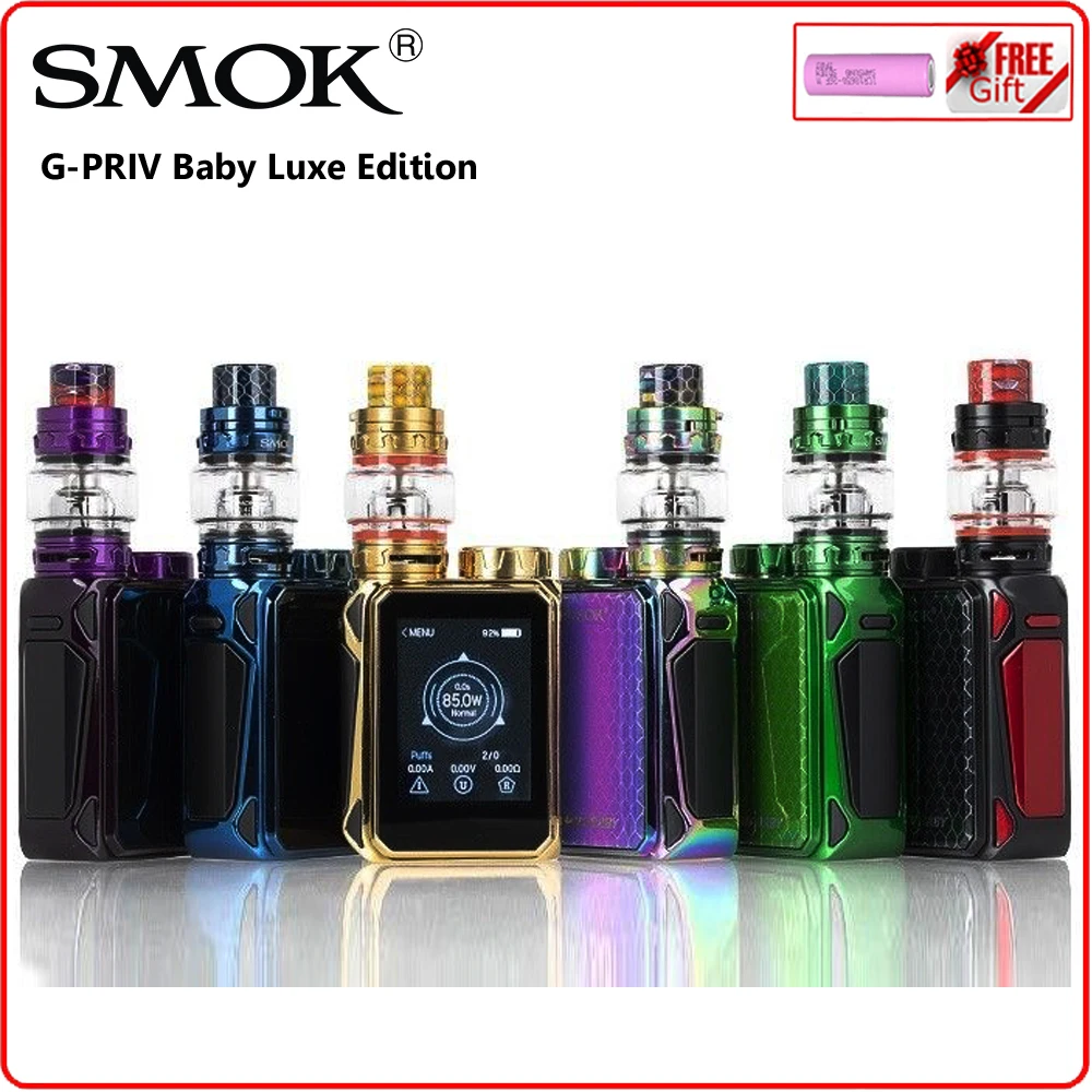 

Original SMOK G-PRIV Baby Luxe Edition 85W GPRIV Box Mod with 4.5ml V12 Baby Prince Vaporizador V8 Baby Coil e cigarette vape