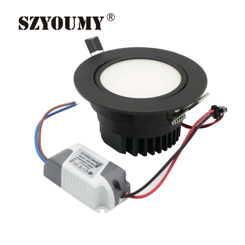 SZYOUMY 9W 12W Dimmable LED Downlight 110V 220V Spot LED DownLights