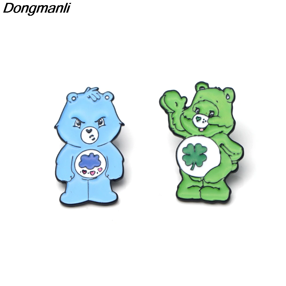 

P2387 Dongmanli Cute care bears Metal enamel pin Hat Jewelry Pins for Backpack/Bag/Jeans Clothes badge brooch kids gift