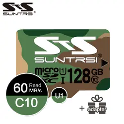 Suntrsi зеленый камуфляж Micro SD карта 128 ГБ/ГБ 64 Гб ГБ/32 ГБ/16 Гб класс 10 высокая скорость для телефона Microsd 8 Гб класс 6 Бесплатная доставка