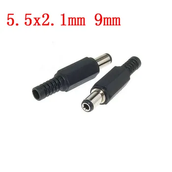 

2020 Hot Sales 5 Pcs Black 2.1mm x 5.5mm DC Power Male Plug Jack Adapter