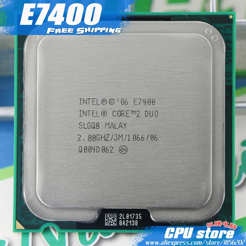 Процессор Intel Core 2 Duo E7400 cpu(2,8 ГГц/3 м/1066 ГГц) Socket 775