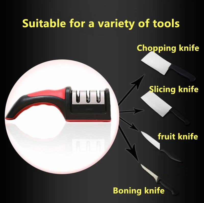 Дропшиппинг точилка для ножей быстрая точилка Professional 3 этапа Точило для ножа шлифовальная машина Нескользящая силиконовая резина