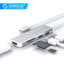 ORICO usb-хаб USB C до 3,0 концентратор HDMI VGA адаптер алюминиевый сплав USB разветвитель для MacBook samsung Galaxy S10 huawei mate 20 Pro