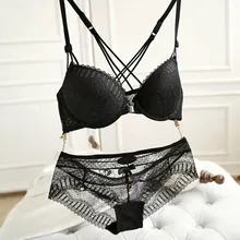 QA129 сексуальные кружевные прозрачные трусики спереди застежка пуш-ап бюстгальтер черный розовый удобные bh комплекты дамского белья и бюстгальтеров