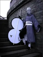 NARUTO Akatsuki Ninja Tobi Obito Madara Uchiha Cosplay Helmet Costume Full Set naruto boruto team konohamaru sarada uchiha sarada ninja uniform cosplay costume f008