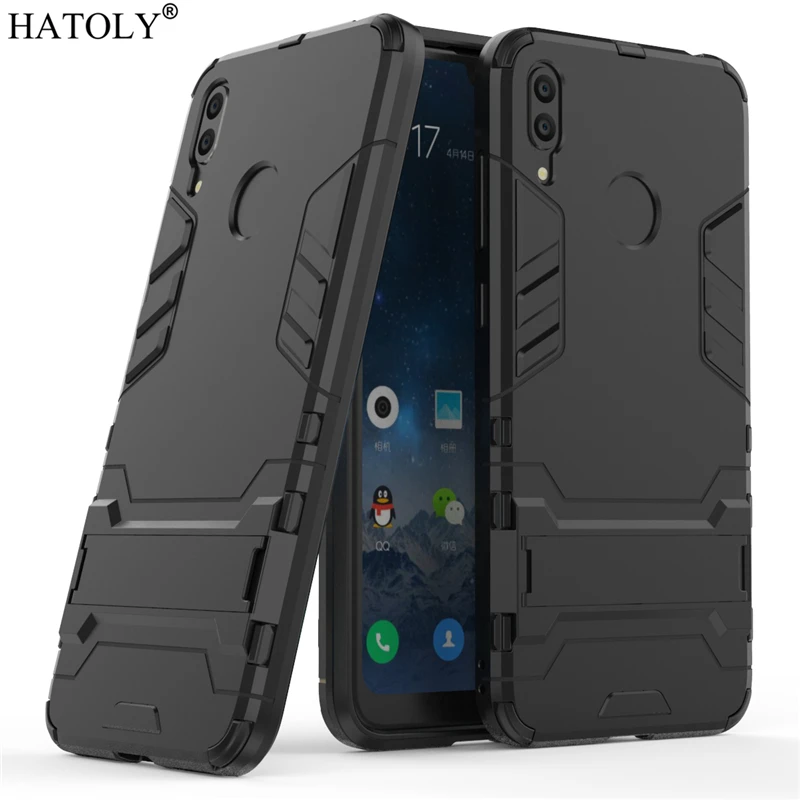 Dark Black Для huawei Y7 Чехол резиновый робот Броня оболочка Жесткий PC задняя крышка телефона для huawei Y7 защитный чехол для huawei Y7 - Цвет: Dark Black