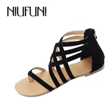 Plus Size 34-43 Flats Summer Women’s Sandals 2017 New Fashion Casual Shoes For Woman European Rome Style Sandalias