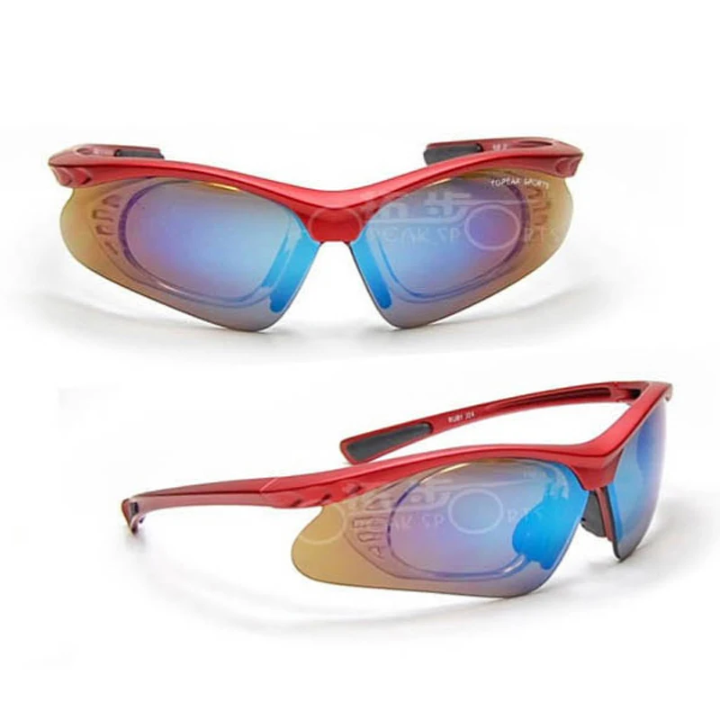 Hot Sale Unisex 5 Pair Lens Polarized UV 400 Cycling Sunglasses Bicycle