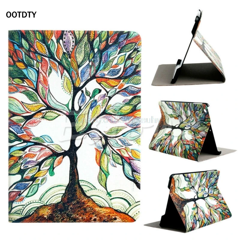 

OOTDTY Hot Sale Tree Pattern Flip Stand PU Leather Case Cover Holster For Mini 1 2 3 Top Quality
