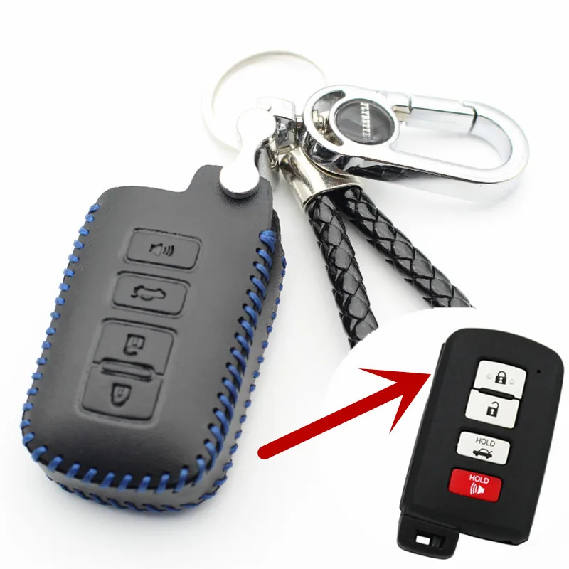 Смарт чехол FLYBETTER из натуральной кожи с 4 кнопками для Toyota Prado/Camry/Corolla/Avalon/Rav4