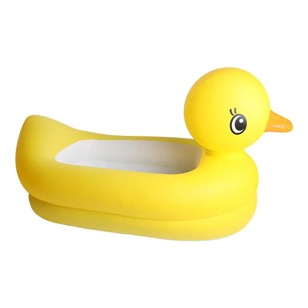 Bonito dos Desenhos Bebê Animados Pato Amarelo Desugn Dobrável Banheira Criança Piscina Inflável Espessamento Pvc 9 Banheiras de bebê