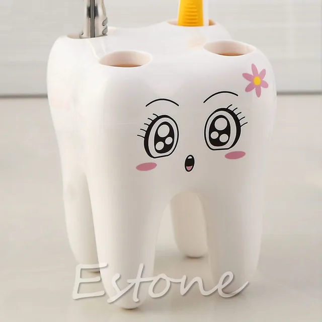 2016 Newest Lovely Cute 4 Holes Cartoon Tooth Style Design Kid 2016 Newest Lovely Cute 4 Holes Cartoon Tooth Style Design Kid Bathroom Toothbrush Holder