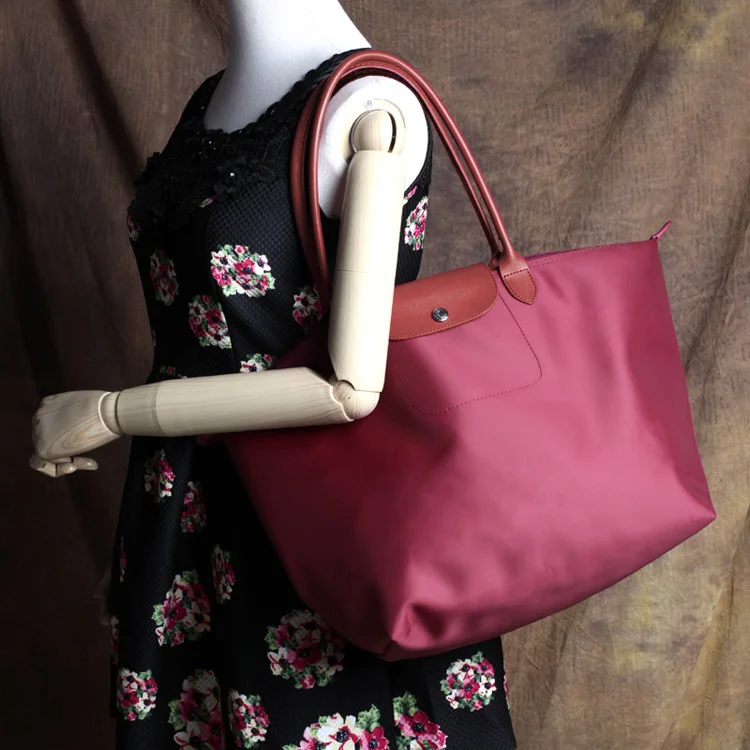 

2018 Famous Brands Women Bags Handbag Mummy Shoulder Bag Waterproof Nylon+leather Beach bag Designer Folding Tote bolsa feminina