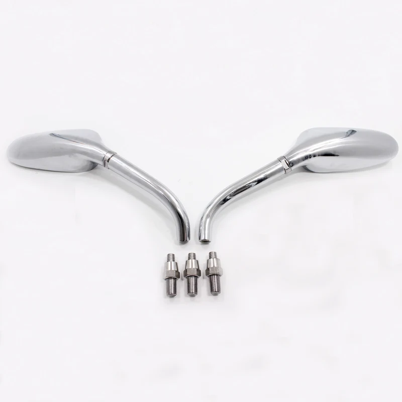 Nuoxintr Motorcycle Mirrors Chrome For Yamaha Virago XV 250 500 535 700 750 920 1100 Suzuki Intruder Volusia VS 800 1400 1500