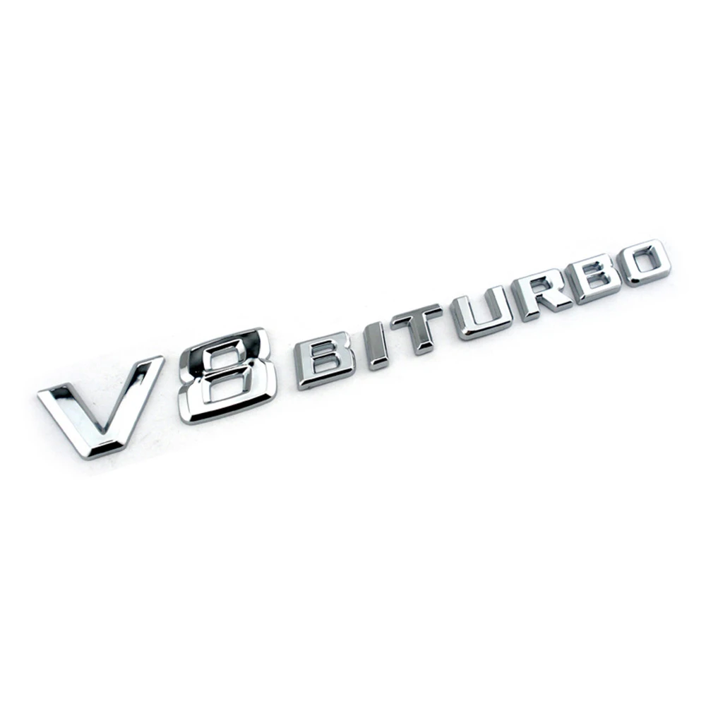 V8 BITURBO логотип автомобиля боковой Fender Стикеры для Mercedes Benz AMG CL SLK SLS W203 W204 W205 W210 W212 W211