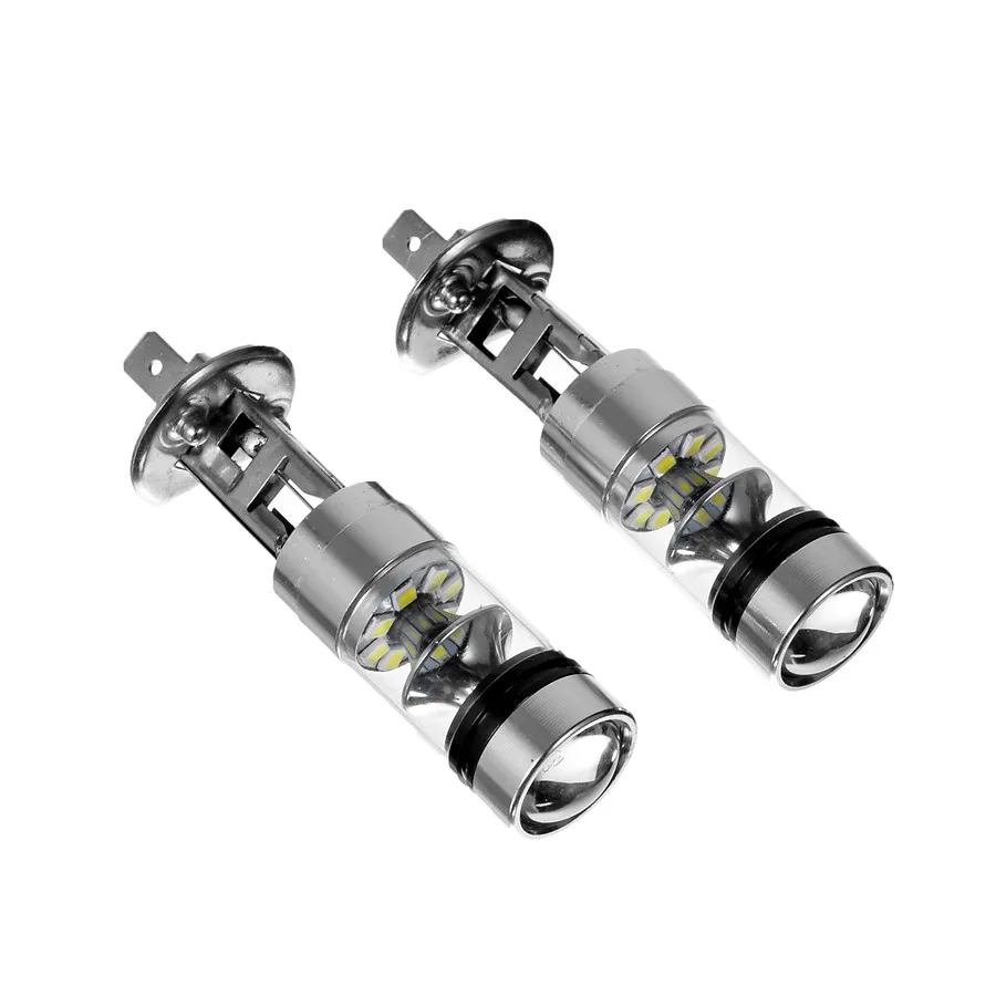 

2 Pcs LED Fog Light Bulbs H1 White 6000K High Power 100W Auto Fog Lights Bulb Replacement 2323 SMD LED