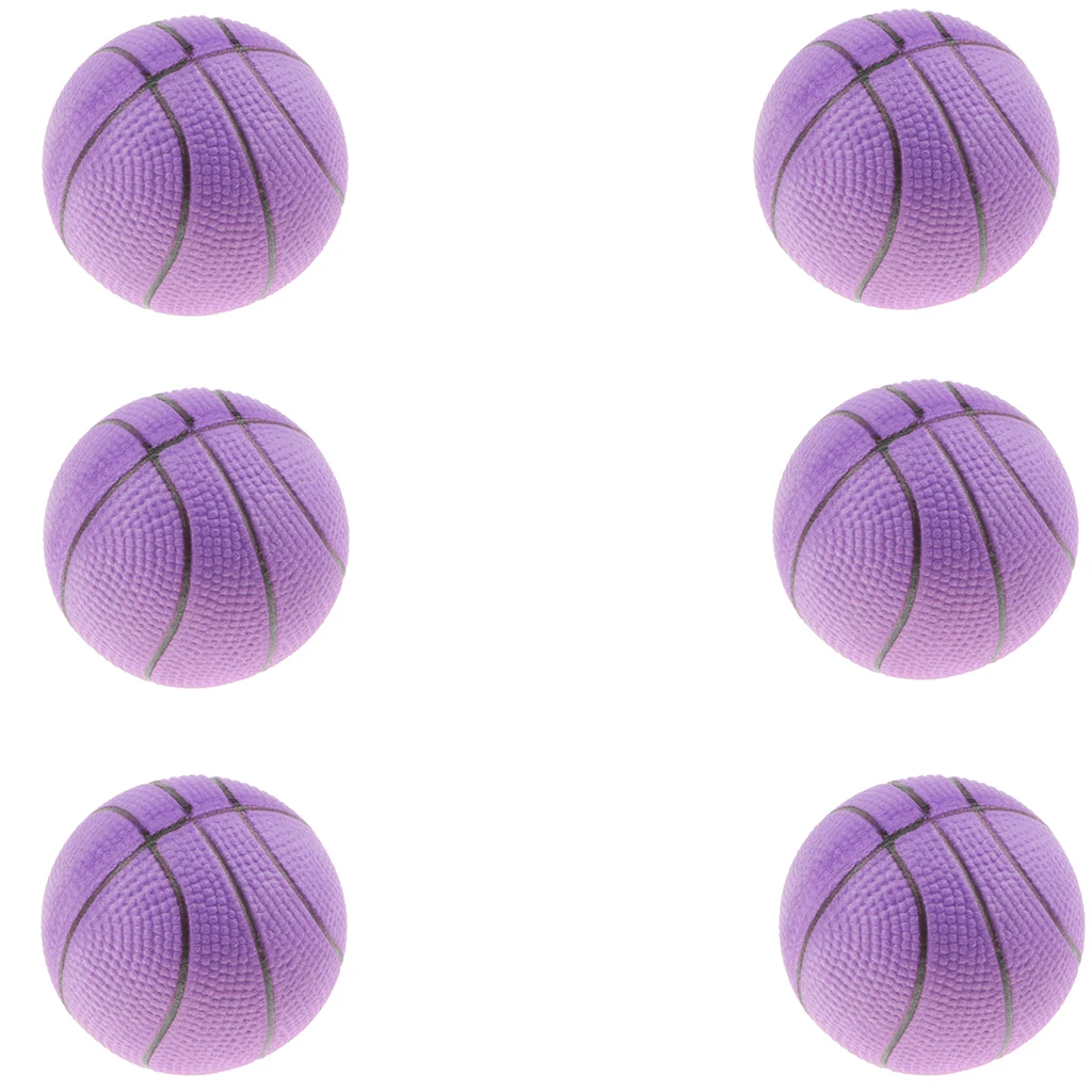 6pcs Mini Bouncing Jumping Ball Indoor Outdoor Kids Pretend Play Mini Basketball Ball Game Party Bag Fillers Kid Pet Toy Gifts