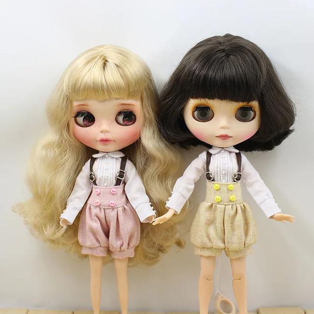 Blythe Doll Outfit Cloth panda print Dress yellow