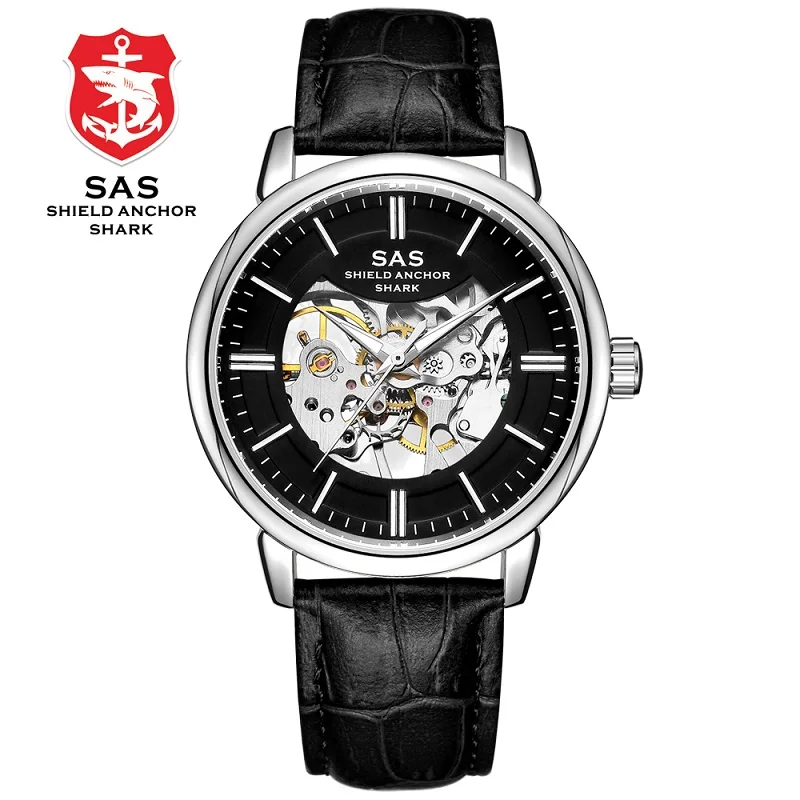 SAS для мужчин s Скелет деловые часы водостойкие часы для мужчин для женщин Военная Униформа спортивные часы кожаный ремешок Часы relogio masculino - Цвет: 03