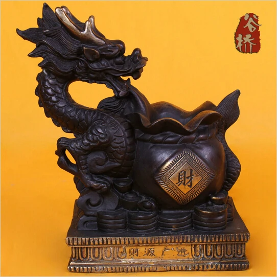 

B0602 419Bronze sculpture, dragon pen crafts decoration bronze sculpture, decoration statue
