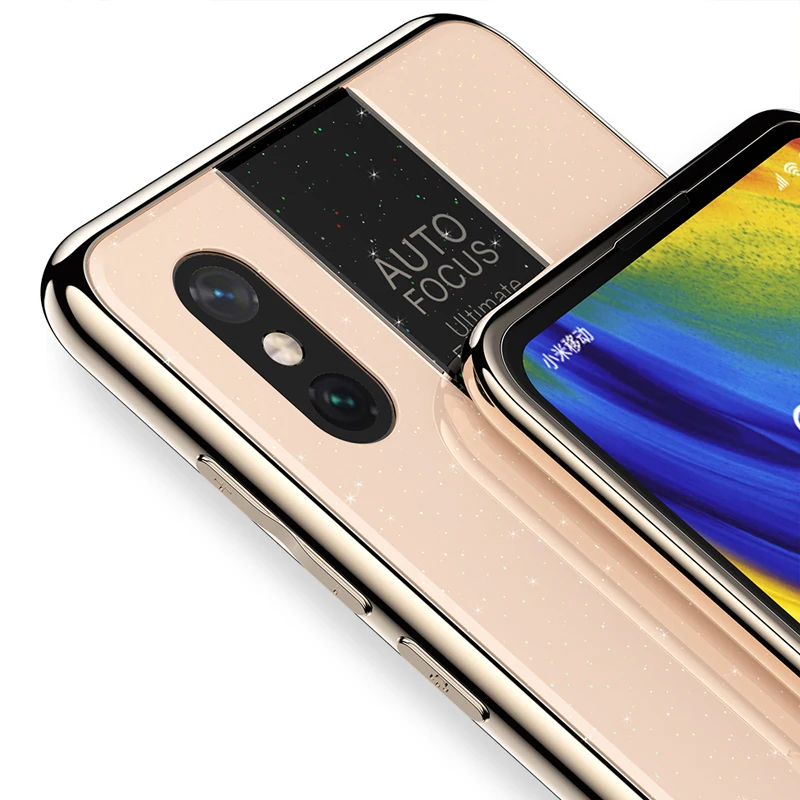 Чехол YonLinTan чехол для Xiaomi MI Max 3 Max3 Mix 2 2S роскошный блестящий из закаленного стекла