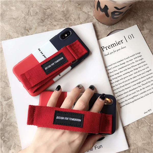 

Hot Sport Wrist Strap Bracket Phone Cover Case For Iphone X Xs Max Xr 10 8 7 6 6s Plus Multifunction Soft Silicone Coque Fundas