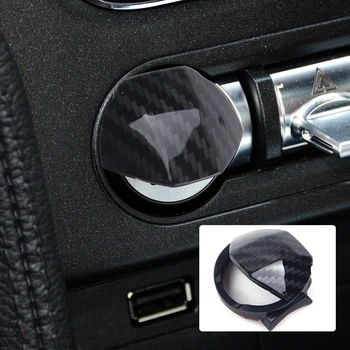

CITALL Car Ignition Engine Start Stop Button Switch Cover Cap Trim Carbon Fiber Style Fit For Ford Mustang 2015 2016 2017 2018