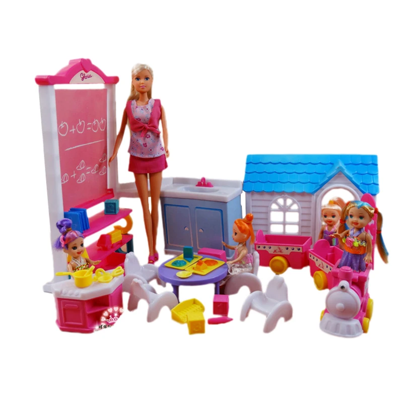 Миниатюрный детский сад с днем школы игровой Набор для Барби 1/6 Кен Blyth