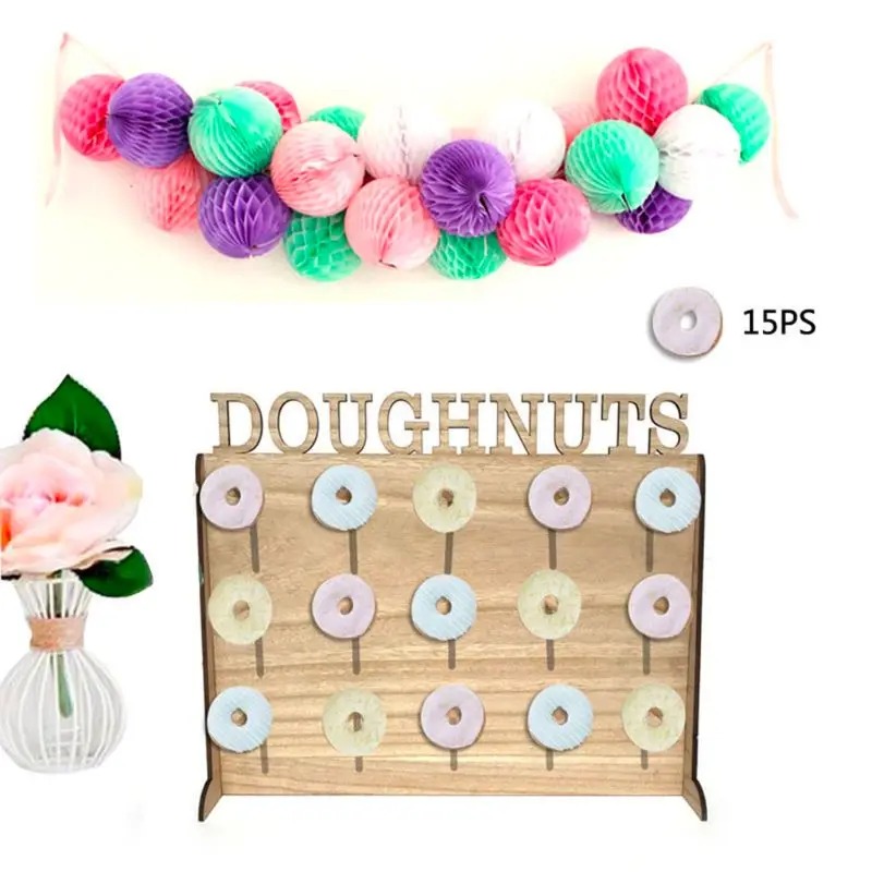 Сделай Сам пончики подставка держатель пончик Конфета Сладкая тележка деревянный стол Свадебная вечеринка принадлежности для дома Decoratio