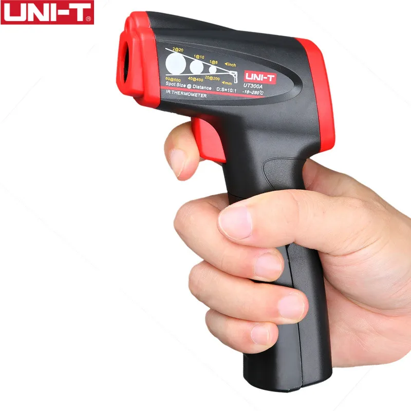 

UNI-T UT300A protable Infrared Thermometer measure temperature from a distance handheld non-contact fast test temperature