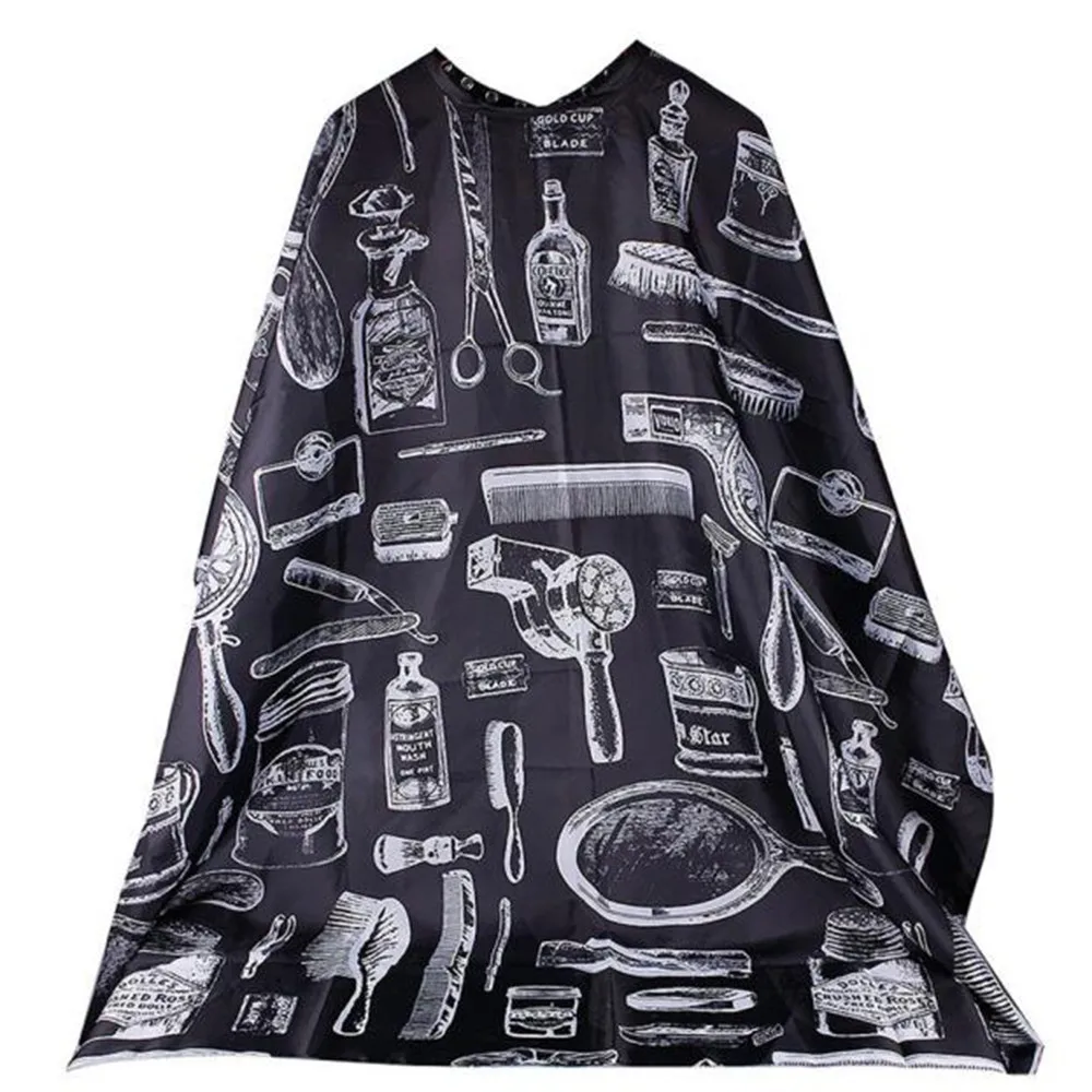 

Hairdresser Cape Gown Cloth Black Scarf Cutting Hair Waterproof Cloth Salon Barber Gown Cape Hairdressing With disposable gloves
