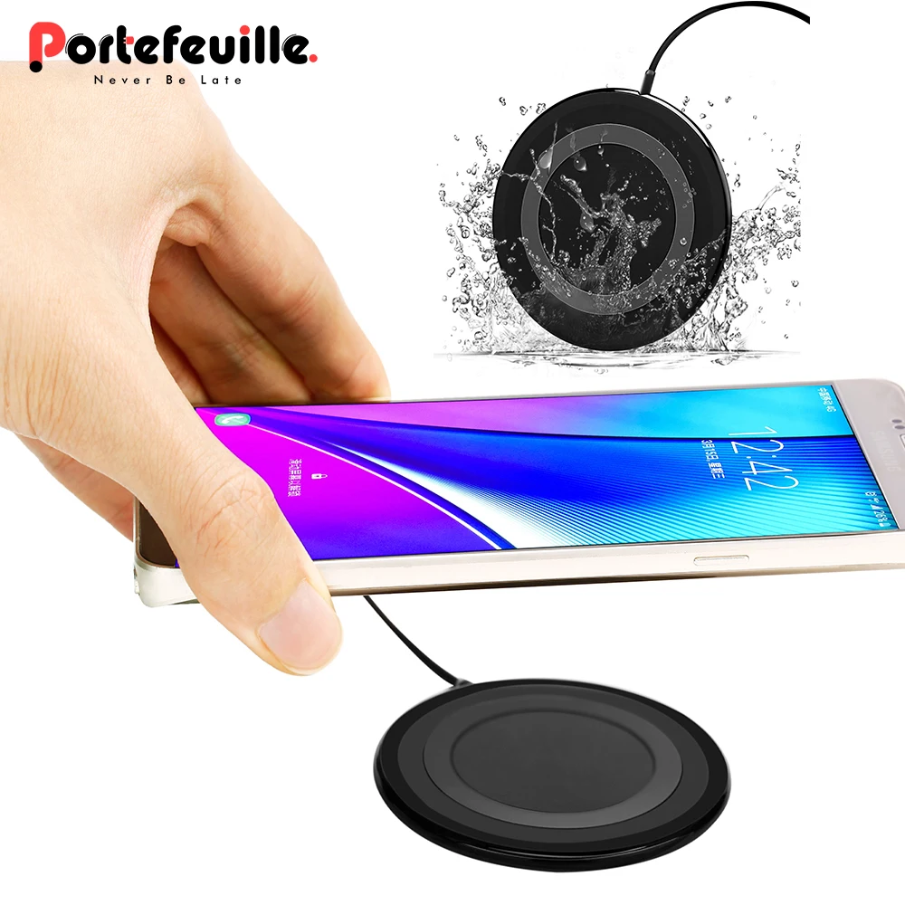 

Portefeuille 7.5 W Qi Wireless Charger for iPhone 8 X Fast Wireless Charging for Samsung S9 HTC Nokia Huawei xiaomi Charger Pad